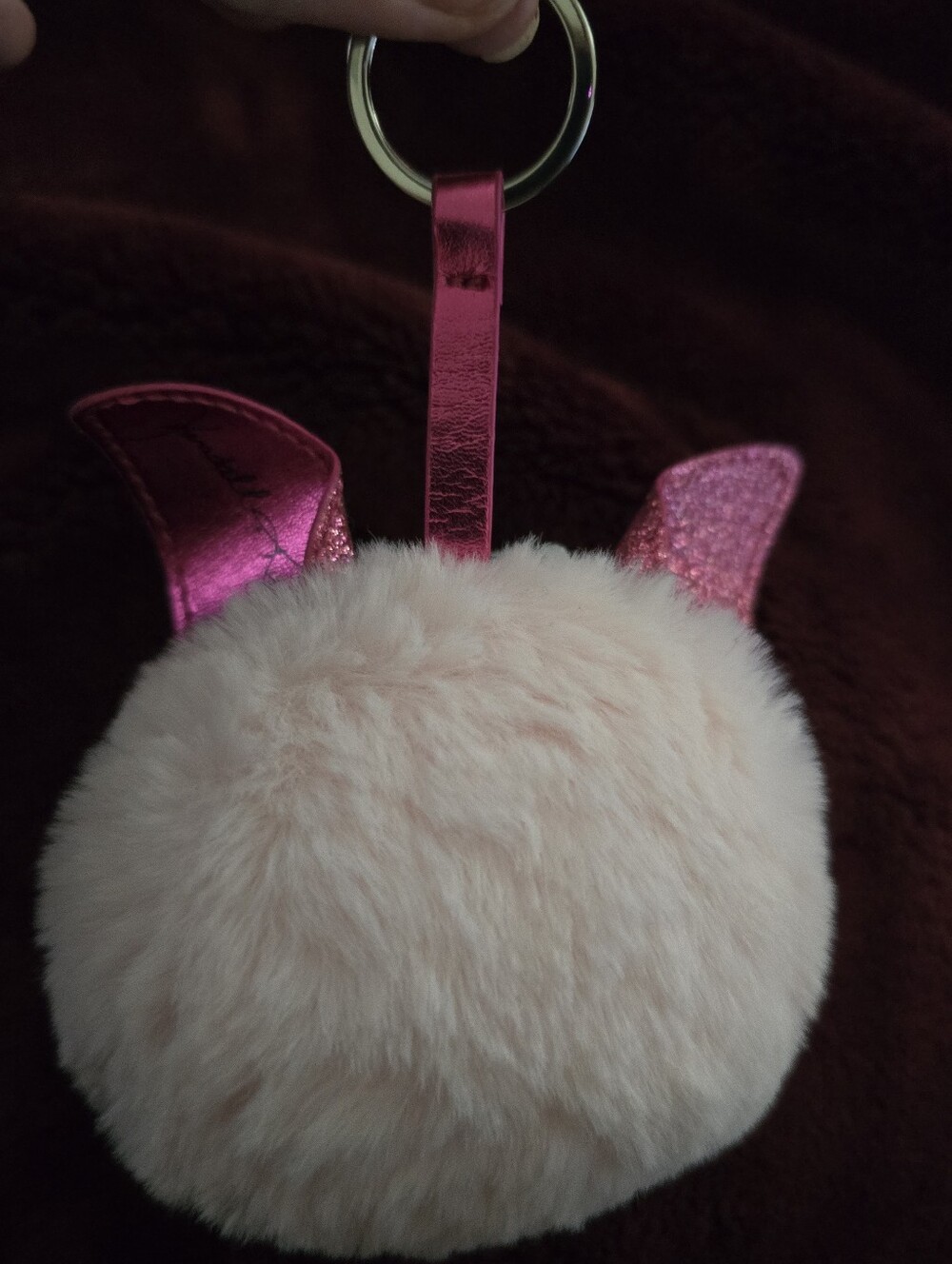 Kendall & Kylie Pink Bunny Pom Keychain/bagxharm. NWOT
